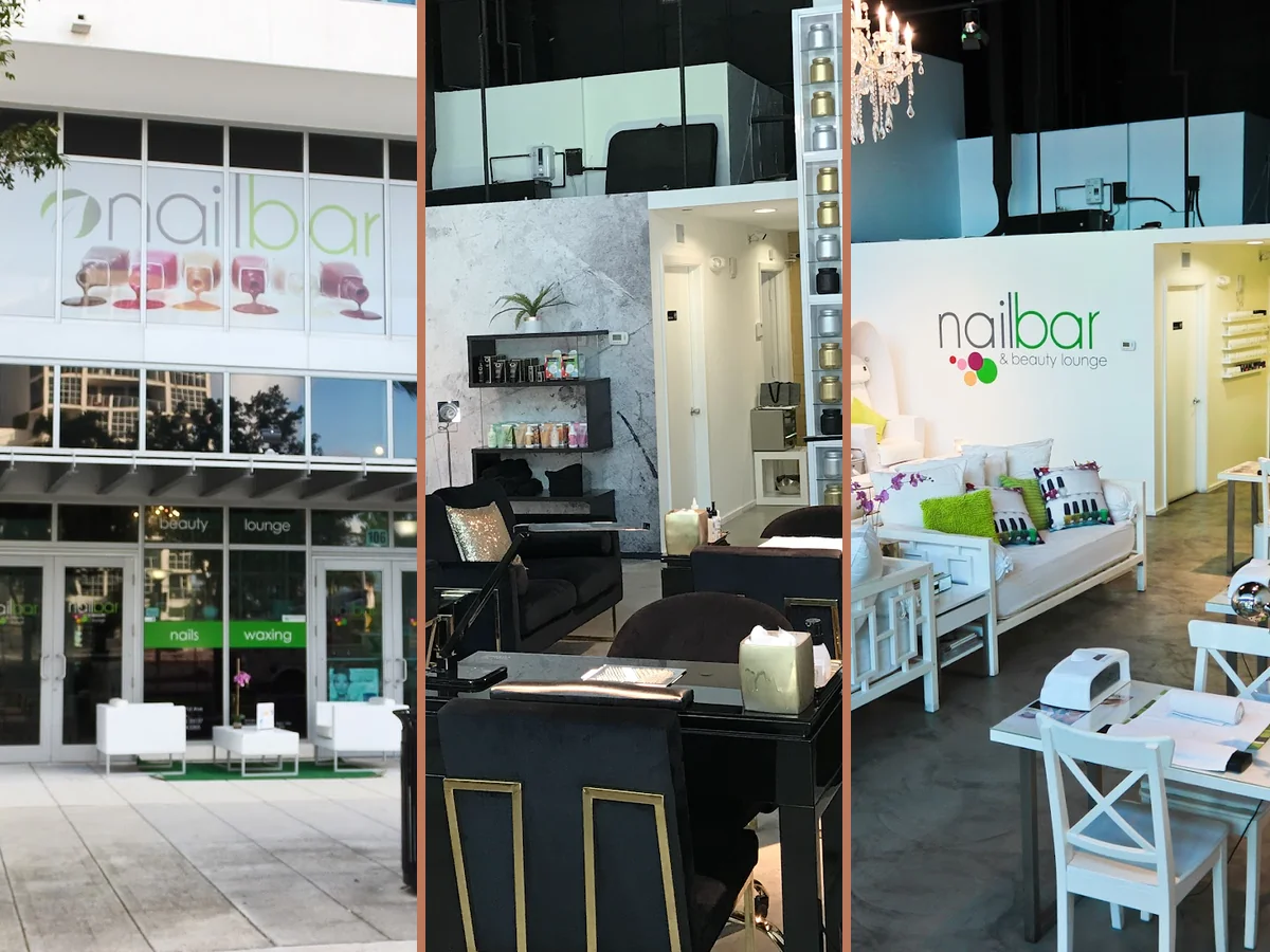 Salon setup for manicure, facial, and waxing services.